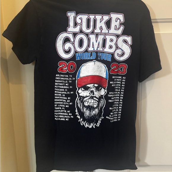 Luke‎ Combs 2023 World Tour Concert TShirt Small Double Sided - Picture 1 of 3